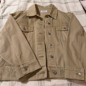 Classic Tan Jacket with Button Details